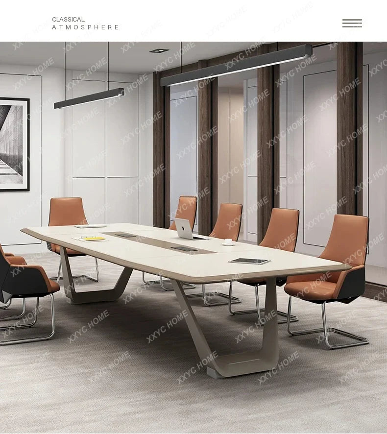 Paint Conference Table Long Table High-End Creative Conference Room Large Fashion Long Meeting and Negotiation Desk