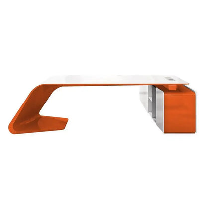 Designer creative paint modern simple white orange manager in charge of desk technology sense president desk boss desk
