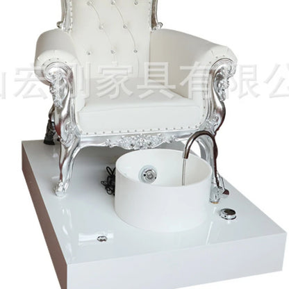 Elegant Chairs Salon Manicure Armchair Pedicure Basin Spa Foot Bath Chair Safe Rack Professional Support Station Tubs Footrest