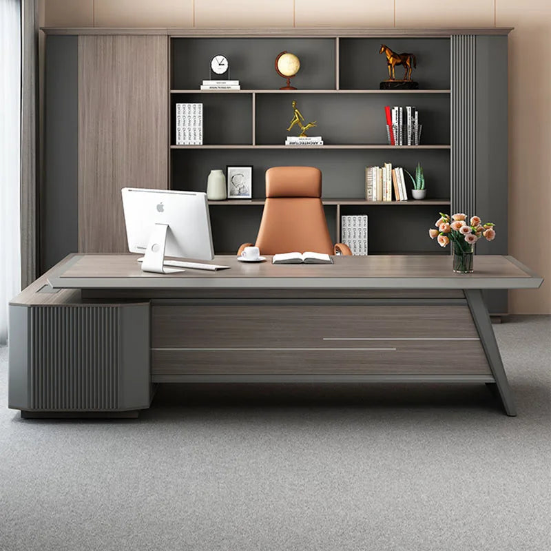 Storage Modern Office Desks Workstation Computer Desktop Reception Office Table Drawers Scrivania Con Cassetti Luxury Furniture