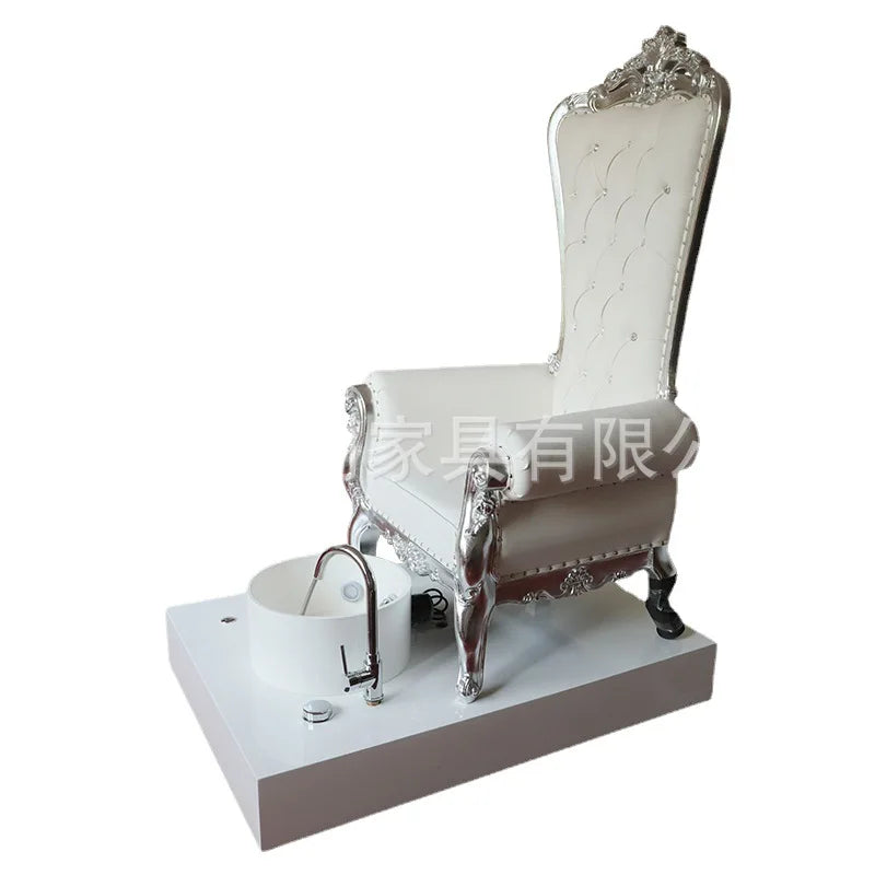 Elegant Chairs Salon Manicure Armchair Pedicure Basin Spa Foot Bath Chair Safe Rack Professional Support Station Tubs Footrest