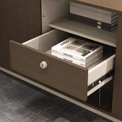 Executive Monitor Office Desks Design Modern Storage Work Computer Office Table Drawers Scrivania Con Cassetti Furnitures