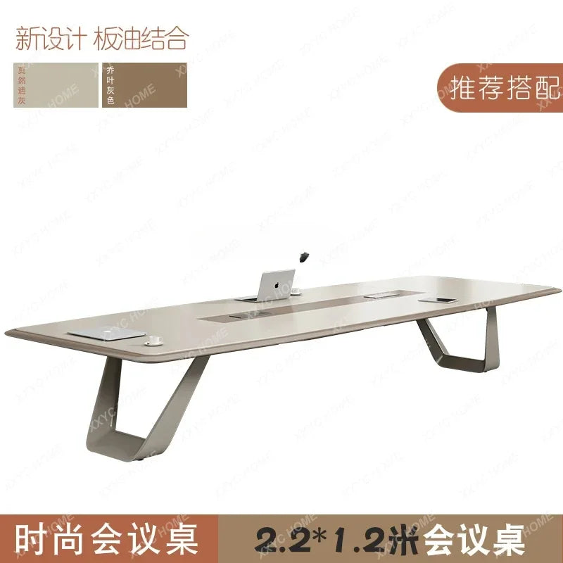 Paint Conference Table Long Table High-End Creative Conference Room Large Fashion Long Meeting and Negotiation Desk