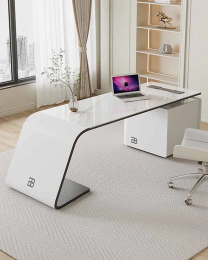 ight luxury corner desk with a rock board design