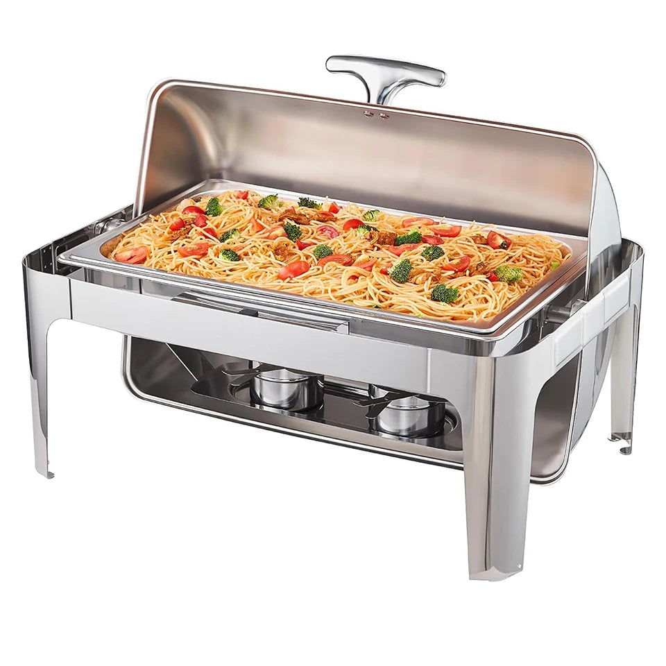 ZC201-1 Roll Top Chafing Dish Buffet Set Commercial Chafer for Catering Rolling Buffet Servers and Warmers
