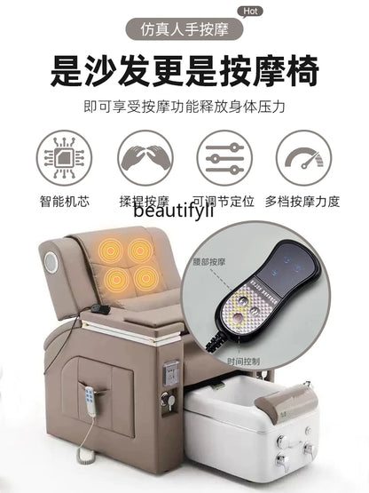 Manicure sofa Multifunctional foot chair  foot bath  massage reclining chair  eyelash beauty salon  embroidery bed