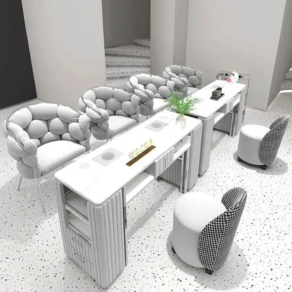 Manicure Table for Nails Portable Nail Coffee Tables Arm Rest Hairdressing Salon Furniture Chair Mesa Designer De Canto Station