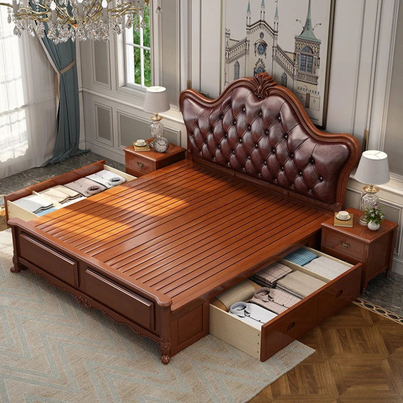 Aesthetic Wood Double Bed