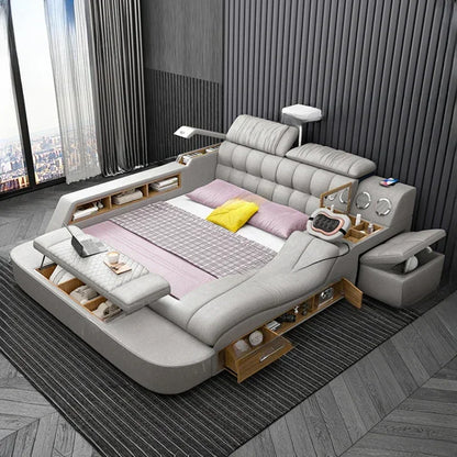 Villa High End Double Bed European Luxury Storage Multifunctional Twin Bed Frame Full Size Platform Camas De Casal Furniture