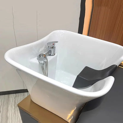 Luxury Barber Equipment Shampoo Chair – Reclining Stylist Basin Chair, Hair Wash &amp; Spa Salon Chair, Relaxing Cadeiras