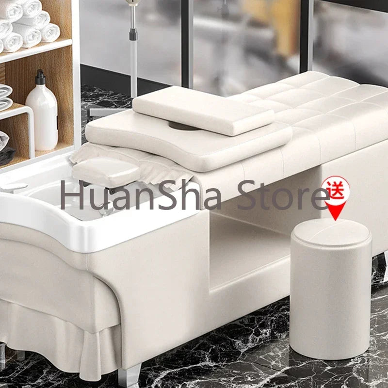 Hairstyle Beauty Shampoo Chair Water Therapy Headspa Shampoo Chair Wash Hair Stylist Chaise Coiffure Salon Furniture LJ50SC