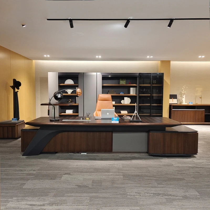 Gaming Accessories Office Desk Workflow Organizer Bureau Study Desk Drawers Desktops Monitor Tavolo Da Lavoro Office Furniture