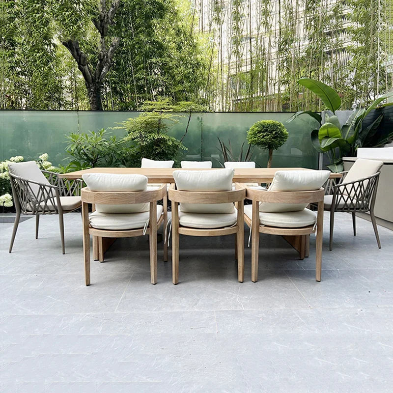 Luxury Wood Garden &amp; Conference Table Set