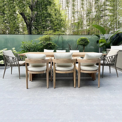 Luxury Wood Garden &amp; Conference Table Set