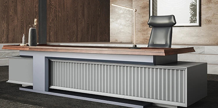 Office desk owner minimalist modern CEO single person desk and chair combination