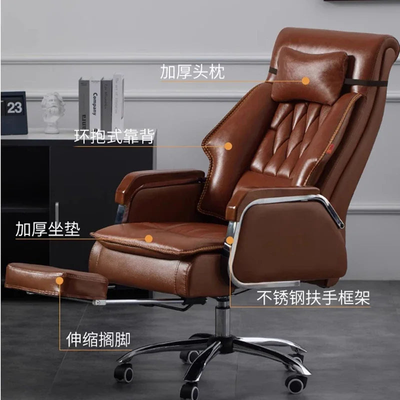 Rotating Chair Office Furniture Stool Wheels Bedroom Advanced Desk Luxury Height Adjustable Cadeira Backrest Computer Armchair