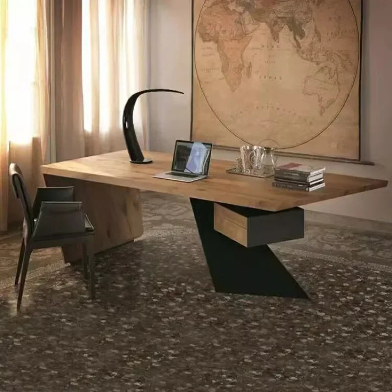 Simple Executive Office Desk for Corner Space